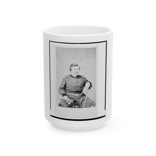 Alexander Mcdowell Mccook, Union General, Three-Quarter Length Portrait, Seated, Facing Front (U.S. Civil War) White Coffee Mug