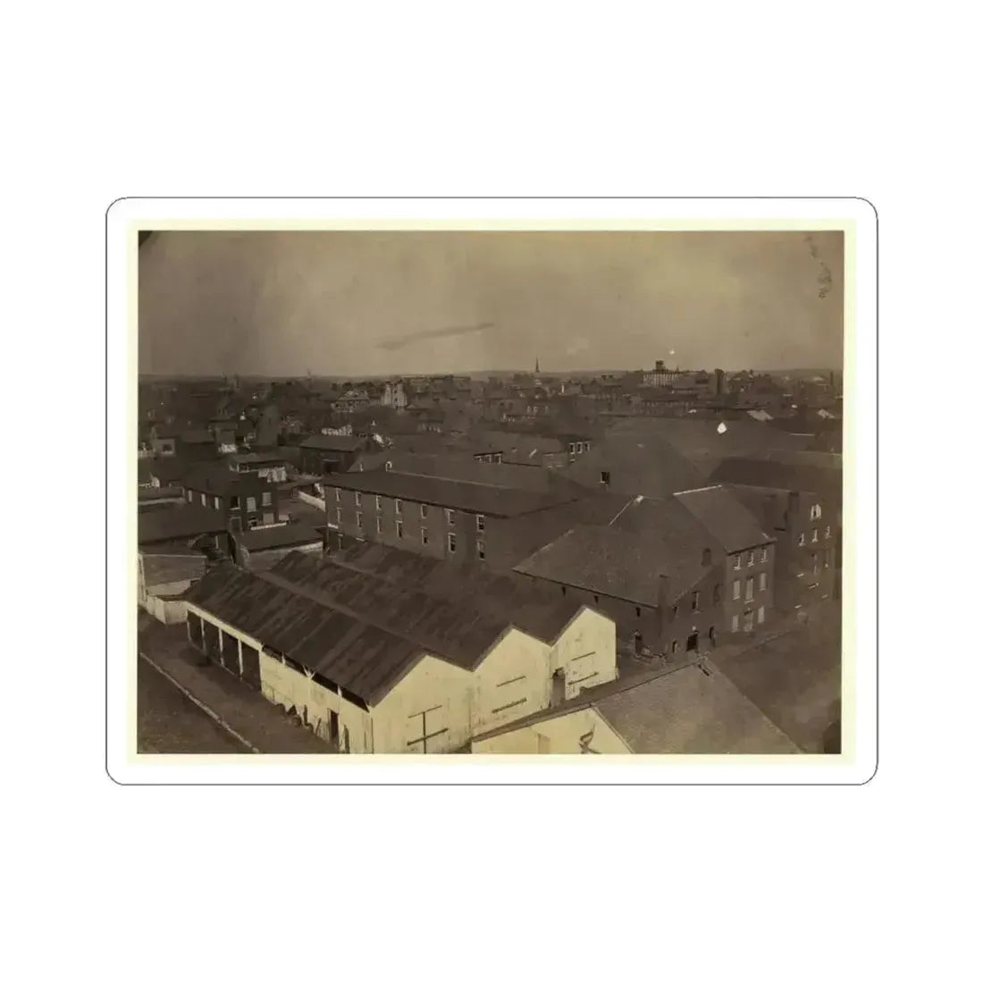 Alexandria From Pioneer Mill, Looking North-West (U.S. Civil War) STICKER Vinyl Kiss-Cut Decal 4 Inch White - The Sticker Space