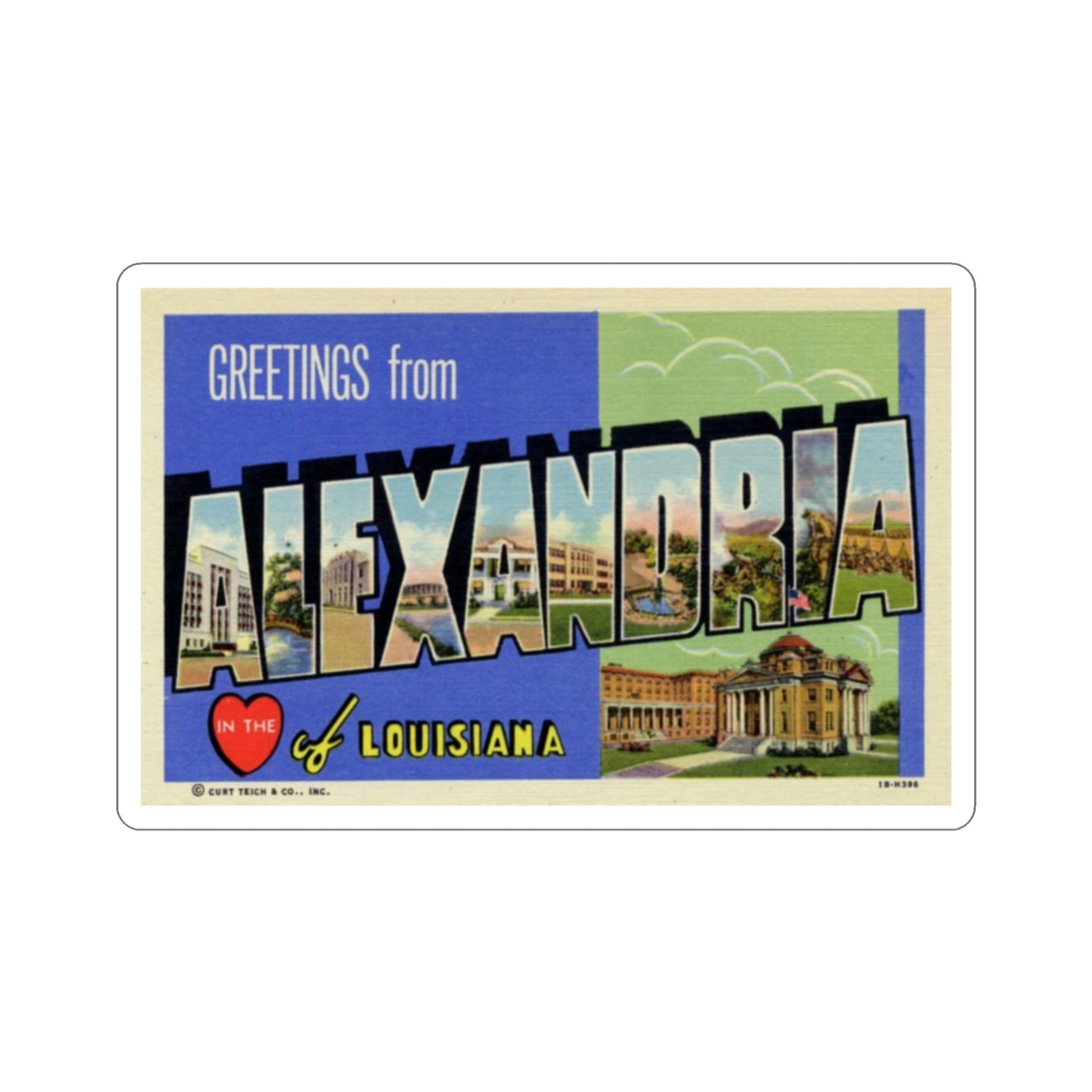 Alexandria Louisiana (Greeting Cards) STICKER Vinyl Die-Cut Decal-2 Inch-The Sticker Space