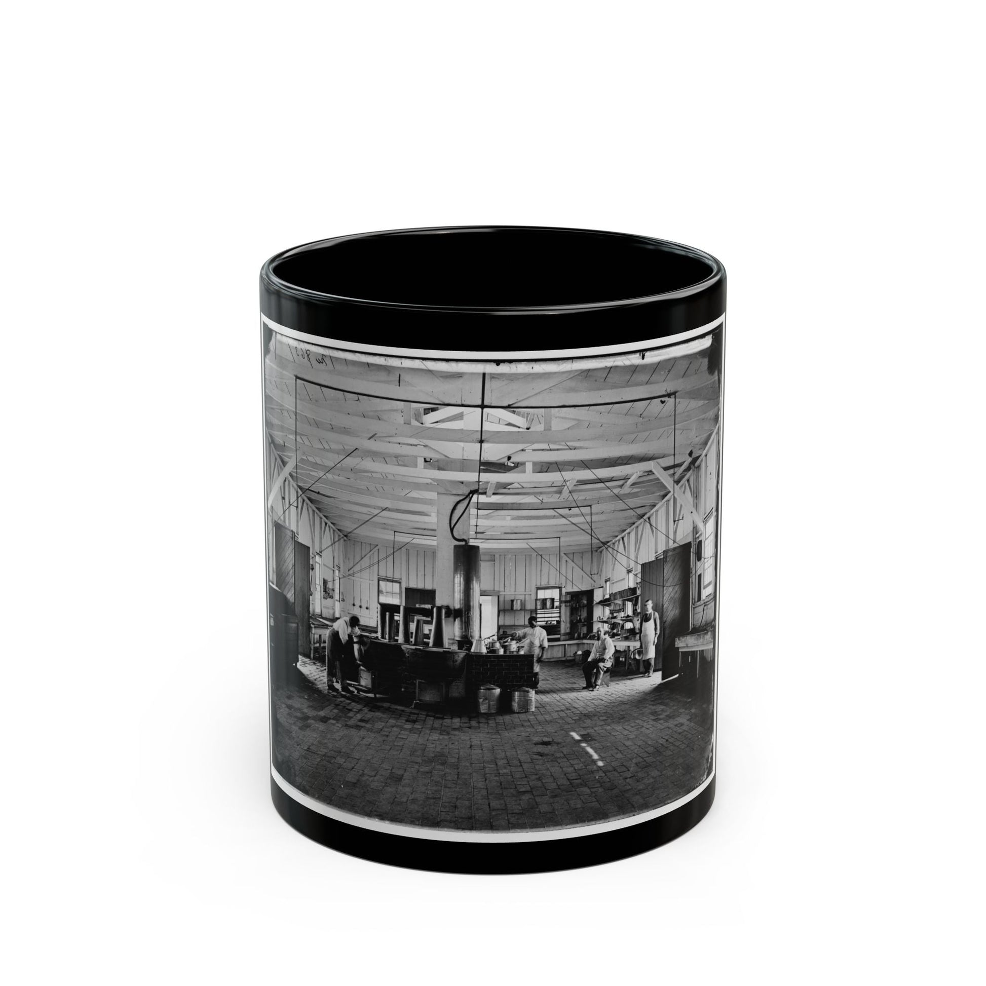 Alexandria, Va. Cooks In The Kitchen Of Soldiers' Rest (U.S. Civil War) Black Coffee Mug-11oz-The Sticker Space