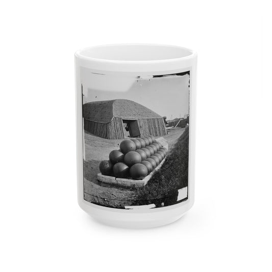 Alexandria, Va. Magazine In Battery Rodgers (U.S. Civil War) White Coffee Mug-15oz-The Sticker Space