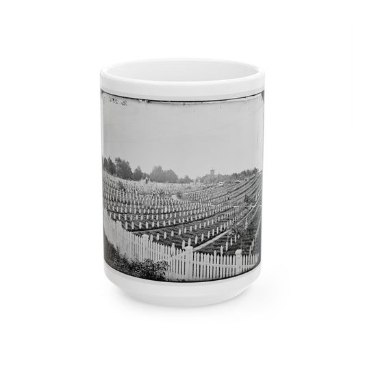 Alexandria, Va. Soldiers' Cemetery (U.S. Civil War) White Coffee Mug-15oz-The Sticker Space