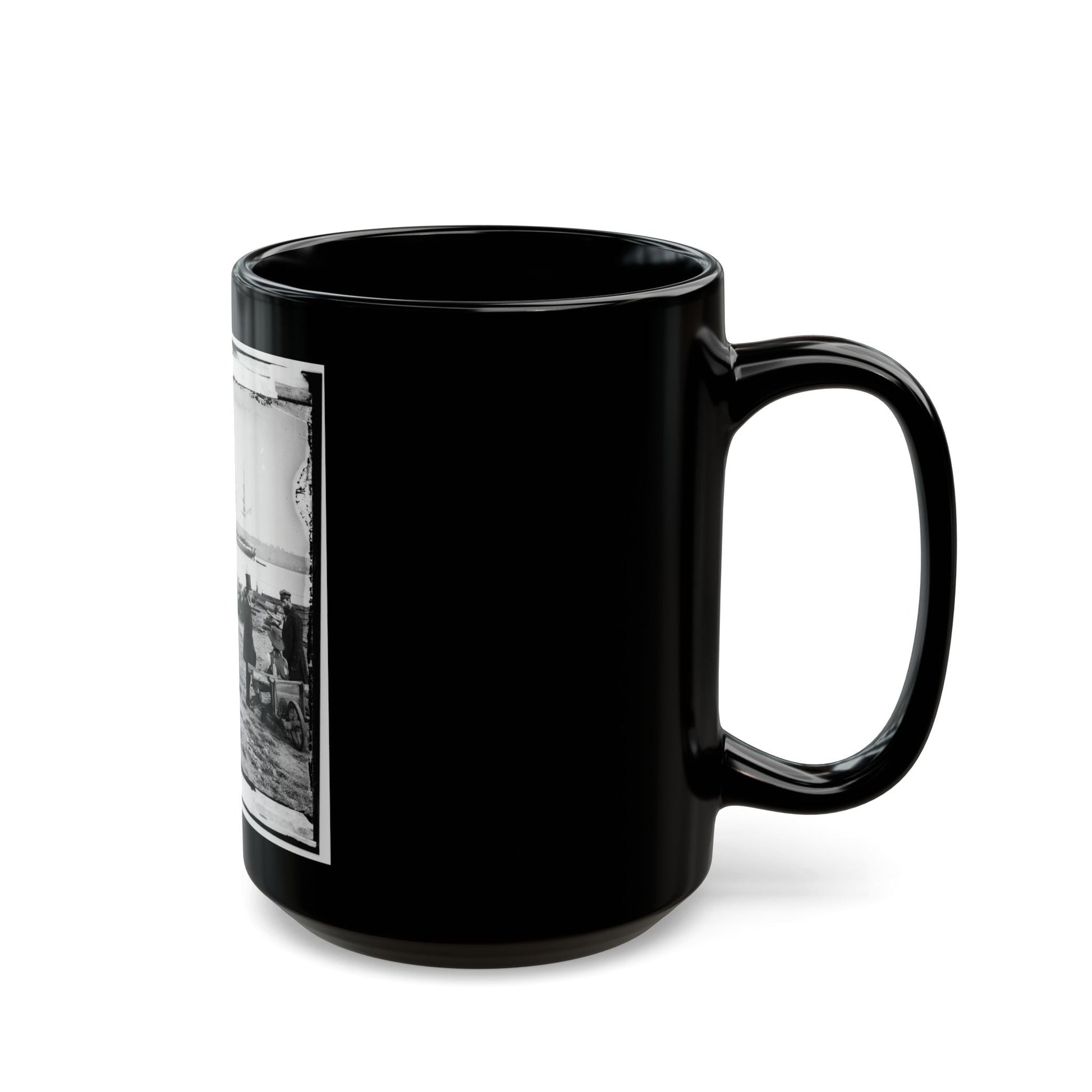 Alexandria, Va. Steam Frigate Pensacola (U.S. Civil War) Black Coffee Mug-The Sticker Space