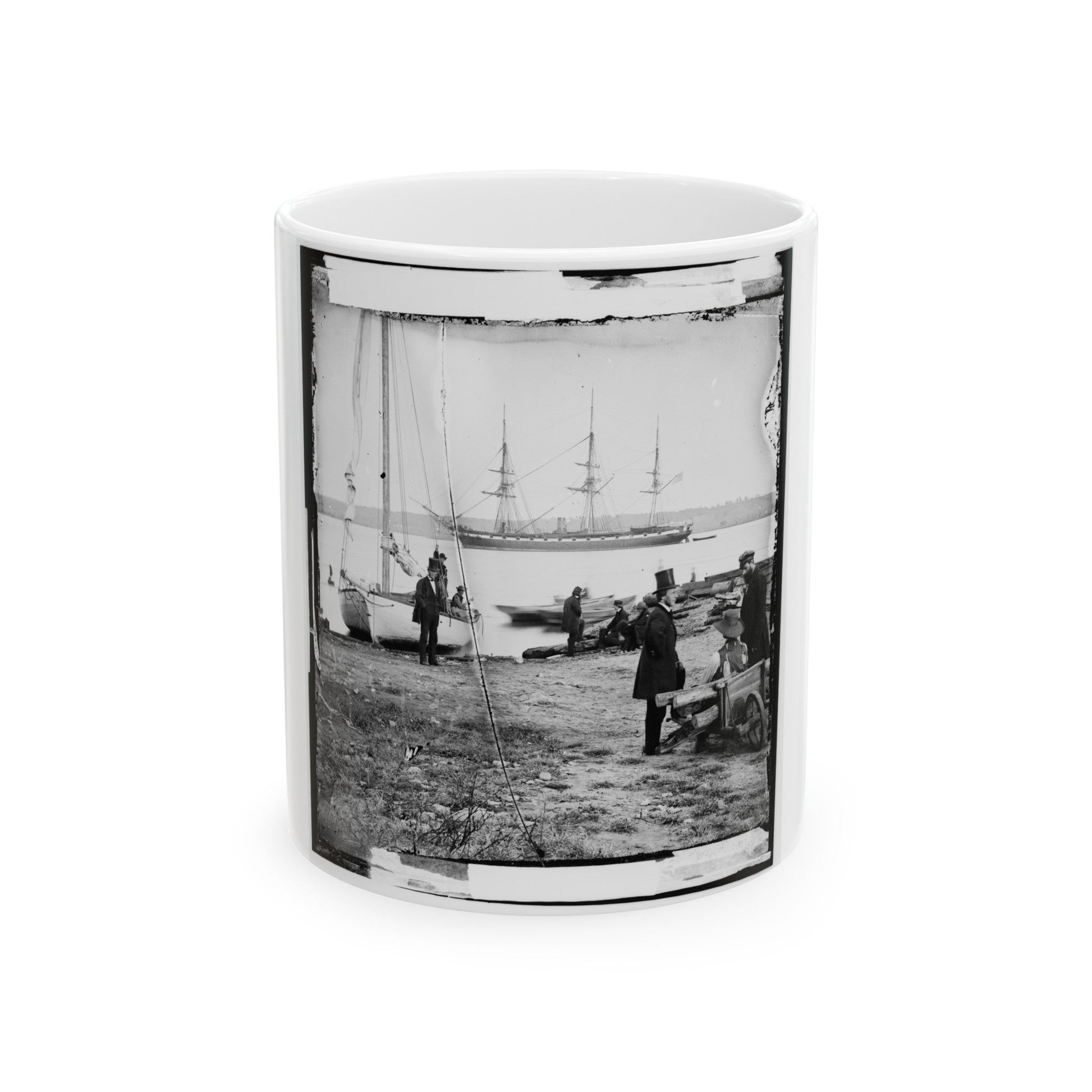 Alexandria, Va. Steam Frigate Pensacola (U.S. Civil War) White Coffee Mug-11oz-The Sticker Space