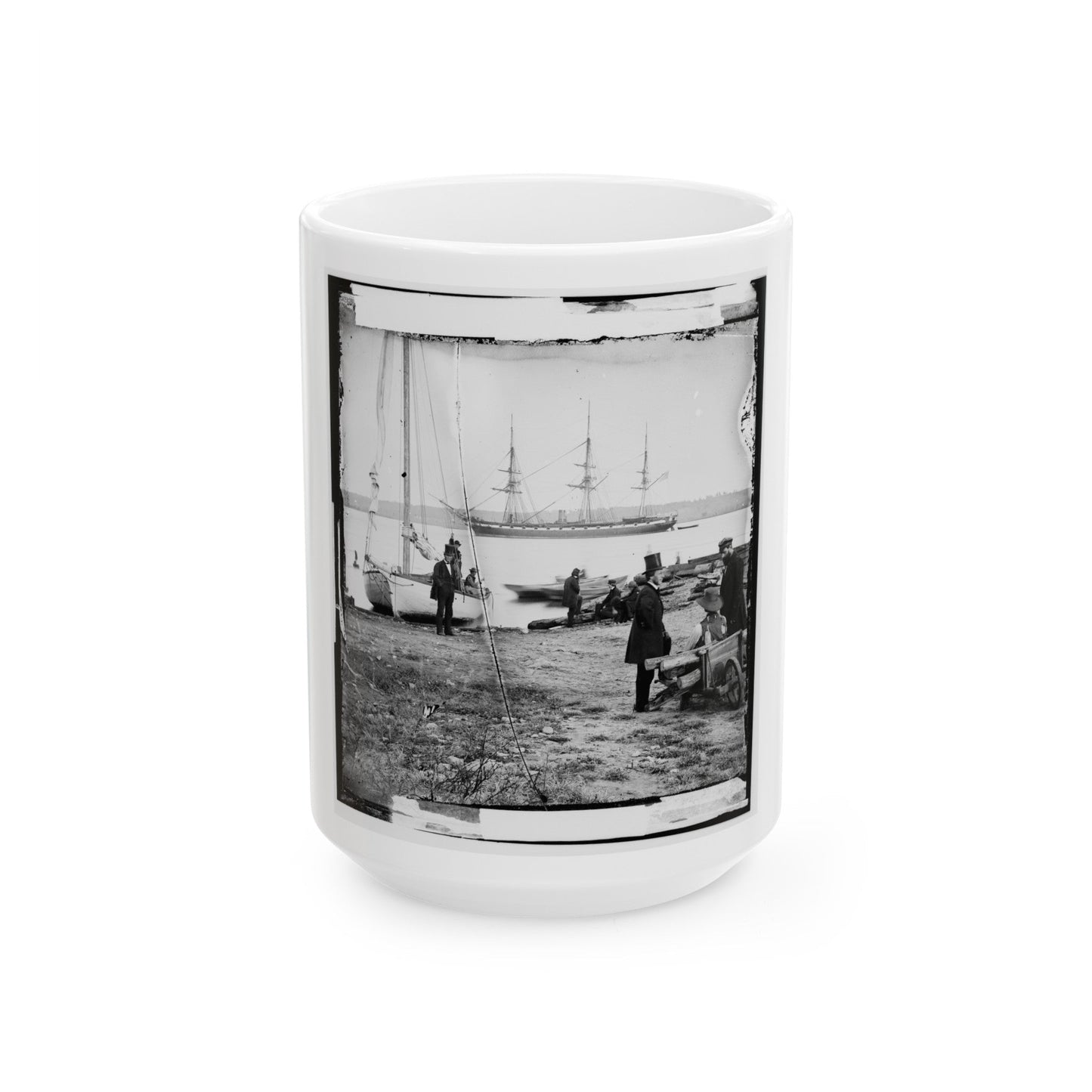 Alexandria, Va. Steam Frigate Pensacola (U.S. Civil War) White Coffee Mug-15oz-The Sticker Space