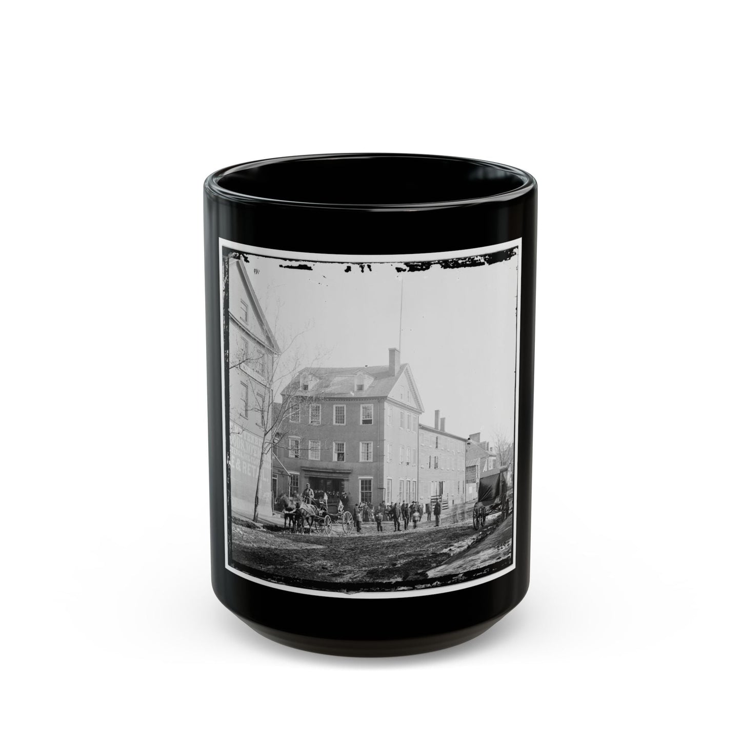 Alexandria, Va.  The Marshall House, King And Pitt Streets (U.S. Civil War) Black Coffee Mug