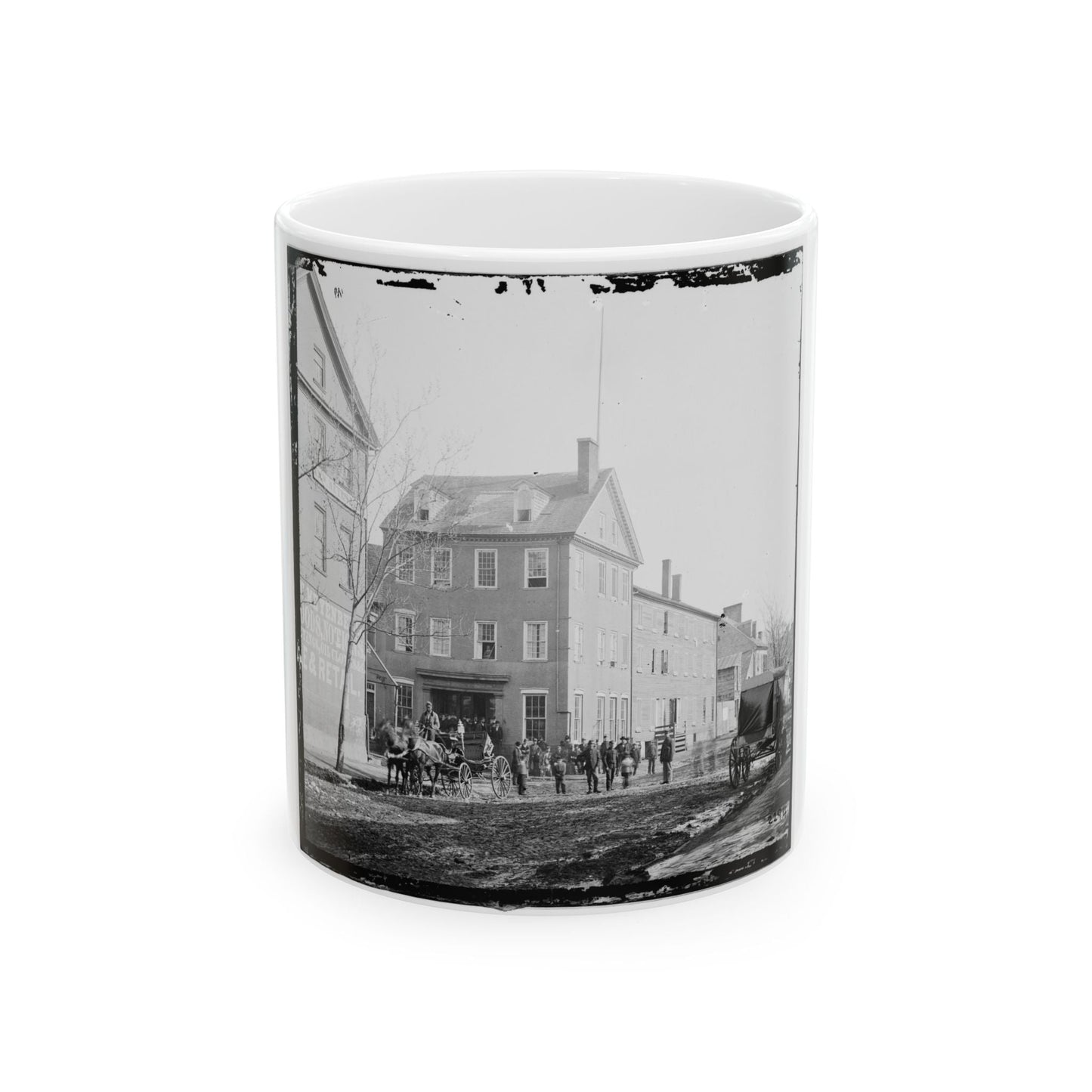 Alexandria, Va.  The Marshall House, King And Pitt Streets (U.S. Civil War) White Coffee Mug