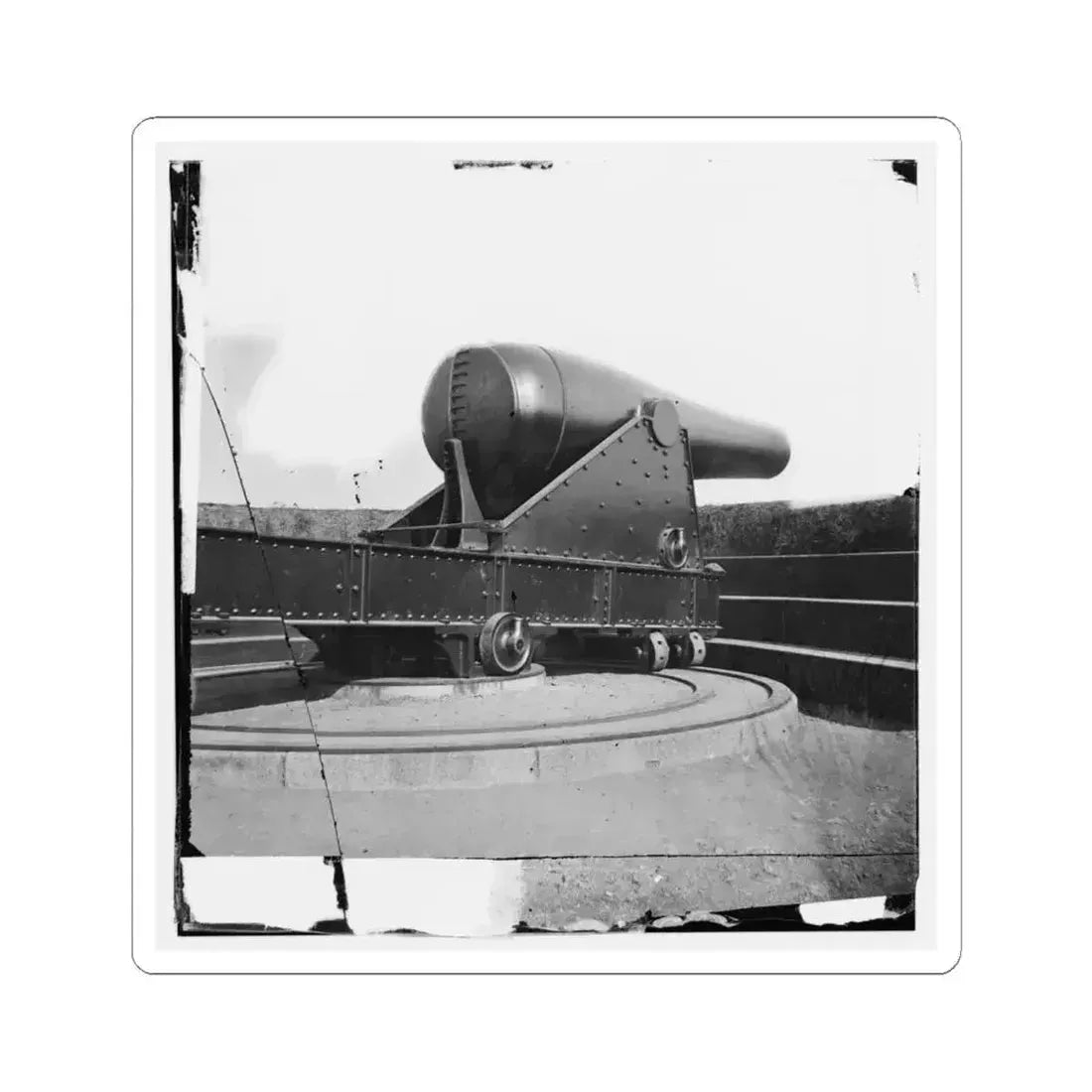 Alexandria, Virginia. 15-Inch Rodman Gun in Battery Rodgers (U.S. Civil War) STICKER Vinyl Kiss-Cut Decal 6 Inch White - The Sticker Space