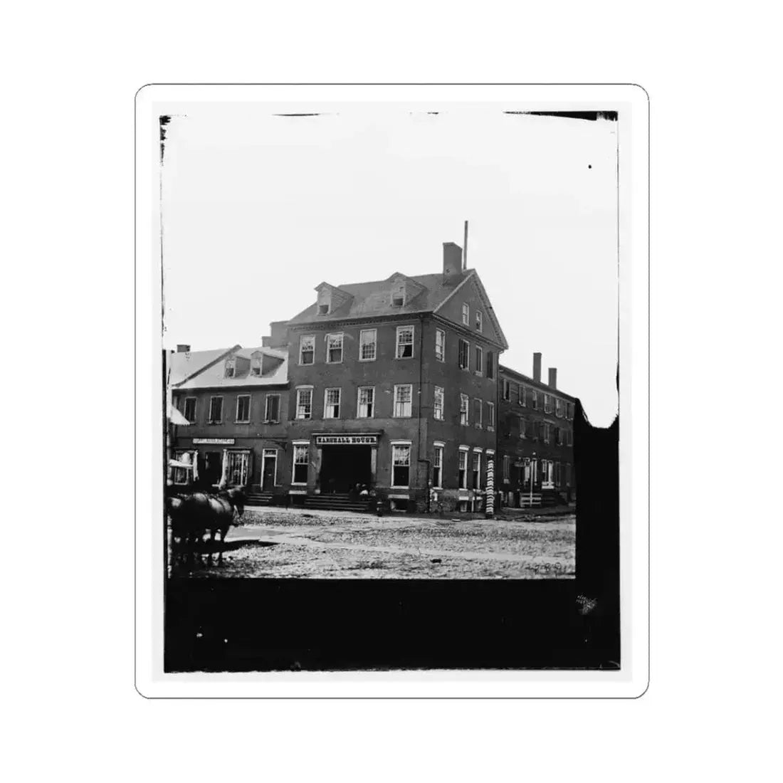 Alexandria, Virginia. Marshall House (U.S. Civil War) STICKER Vinyl Kiss-Cut Decal 3 Inch White - The Sticker Space