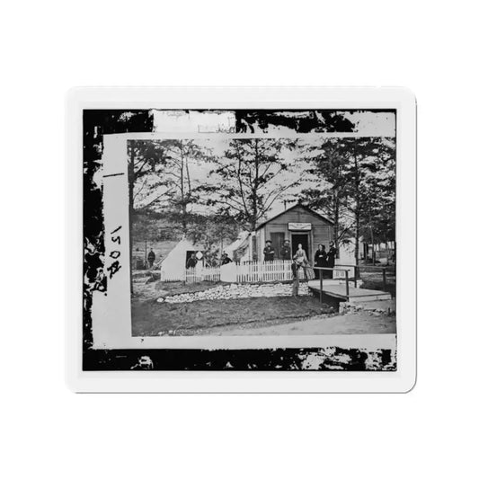 Alexandria, Virginia. Sanitary Commission Lodge. Convalescent (U.S. Civil War) Refrigerator Magnet 2 Inch Die-Cut - The Sticker Space