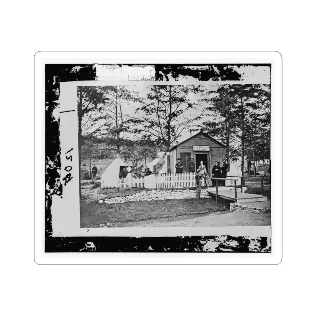 Alexandria, Virginia. Sanitary Commission Lodge. Convalescent (U.S. Civil War) STICKER Vinyl Kiss-Cut Decal 6 Inch White - The Sticker Space