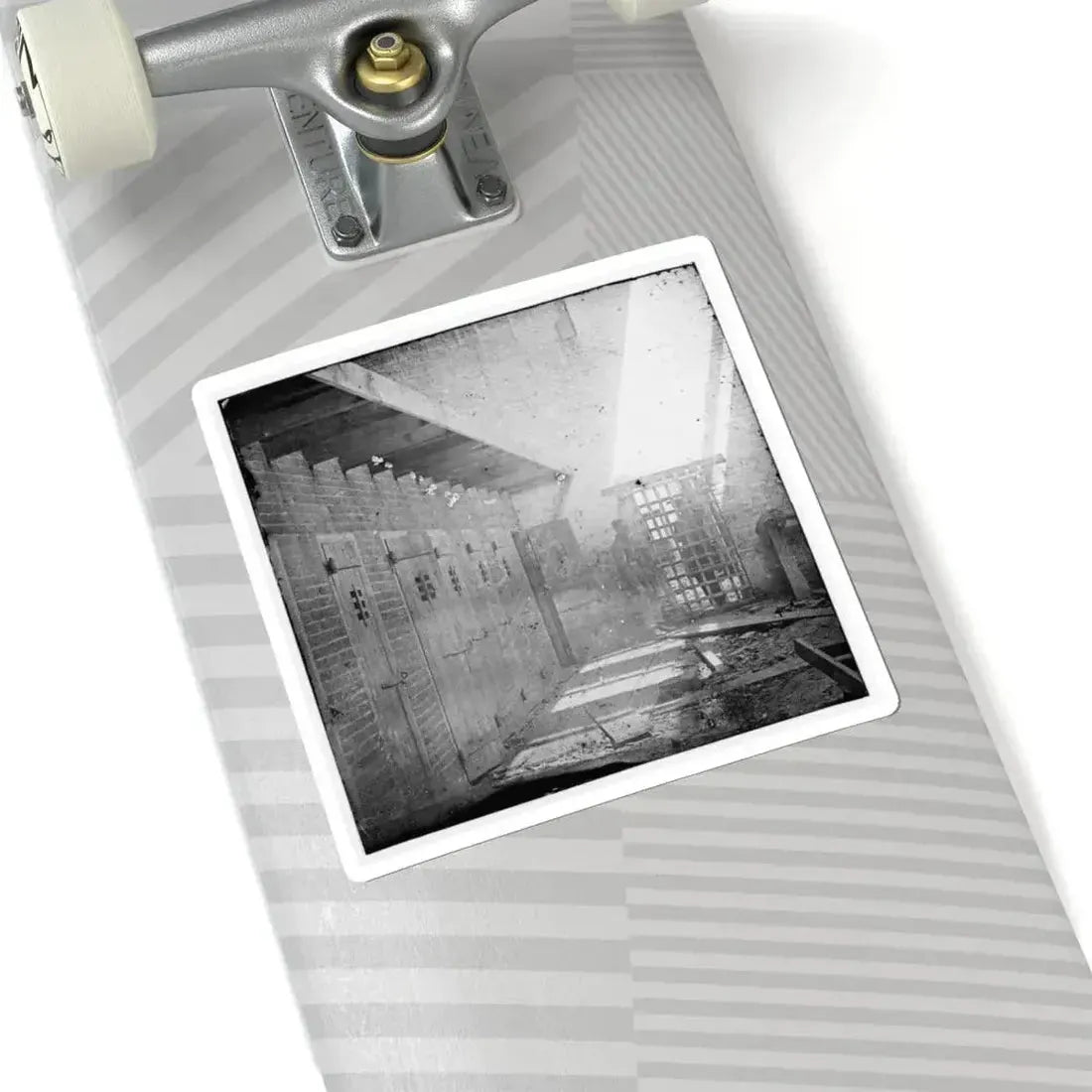 Alexandria, Virginia. Slave Pen. Interior View 001 (U.S. Civil War) STICKER Vinyl Kiss-Cut Decal - The Sticker Space
