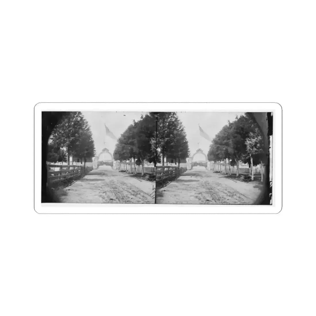 Alexandria, Virginia. Soldier's Cemetery. (U.S. Civil War) STICKER Vinyl Kiss-Cut Decal 2 Inch White - The Sticker Space