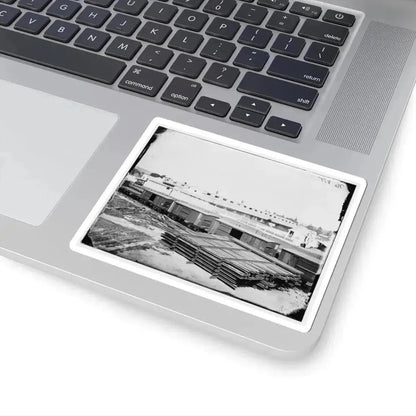 Alexandria, Virginia. Soldiers' Rest. (Railroad Boxcars Shown in Foreground) (U.S. Civil War) STICKER Vinyl Kiss-Cut Decal - The Sticker Space