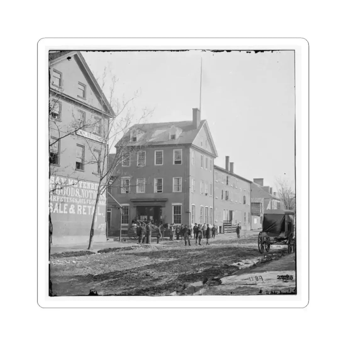 Alexandria, Virginia. The Marshall House, King & Pitt Streets (U.S. Civil War) STICKER Vinyl Kiss-Cut Decal 2 Inch White - The Sticker Space