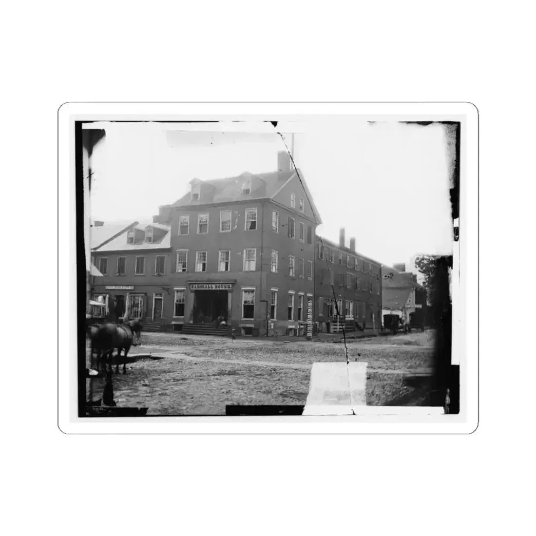 Alexandria, Virginia. The Marshall House (U.S. Civil War) STICKER Vinyl Kiss-Cut Decal 3 Inch White - The Sticker Space