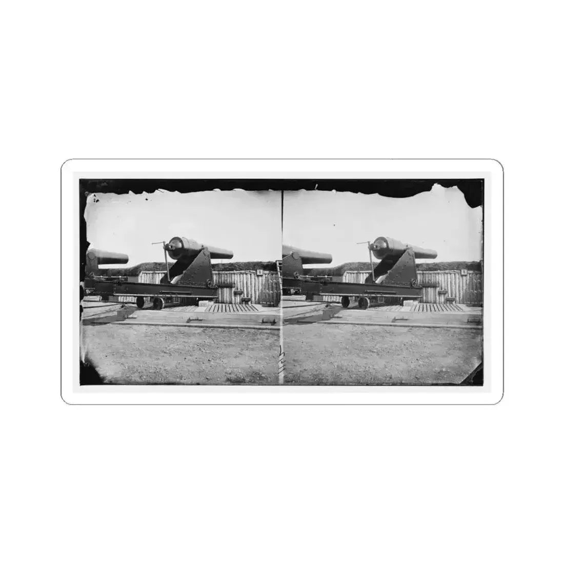 Alexandria, Virginia (Vicinity). 200 Pdr. Parrott Rifle Gun in Battery Rodgers (U.S. Civil War) STICKER Vinyl Kiss-Cut Decal 6 Inch White - The Sticker Space