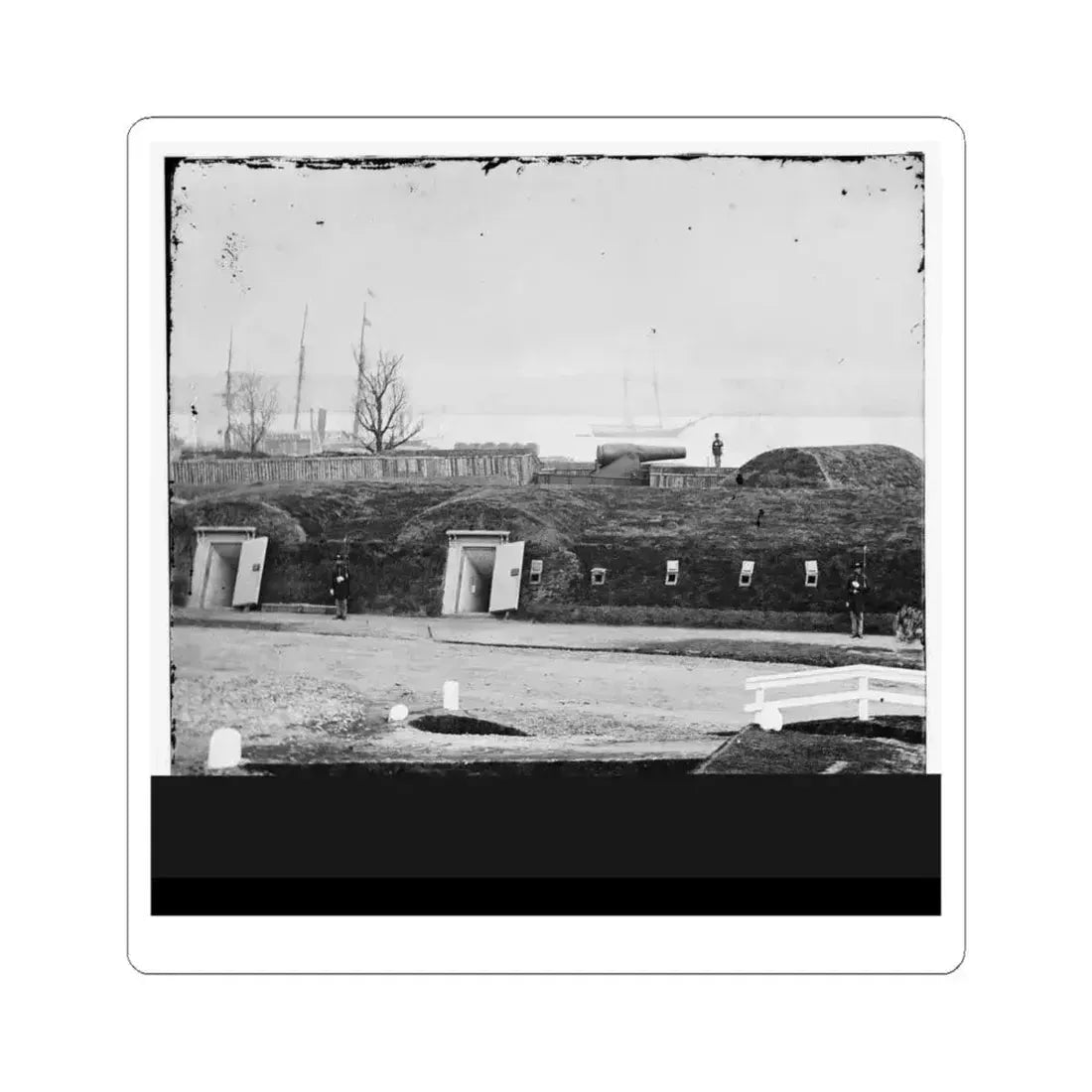 Alexandria, Virginia (Vicinity). Battery Rodgers Overlooking the Potomac Near Jones' Point (U.S. Civil War) STICKER Vinyl Kiss-Cut Decal 4 Inch White - The Sticker Space