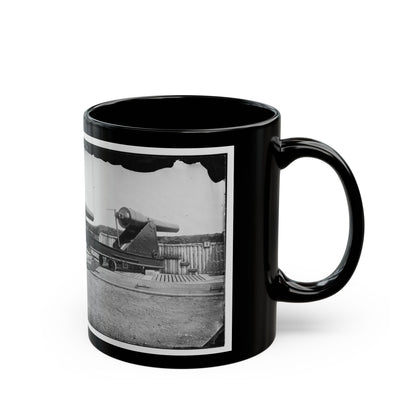 Alexandria, Virginia (Vicinity). 200 Pdr. Parrott Rifle Gun In Battery Rodgers (U.S. Civil War) Black Coffee Mug