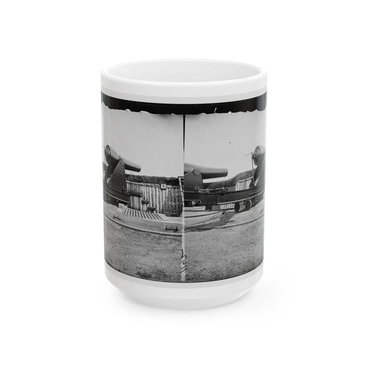 Alexandria, Virginia (Vicinity). 200 Pdr. Parrott Rifle Gun In Battery Rodgers (U.S. Civil War) White Coffee Mug