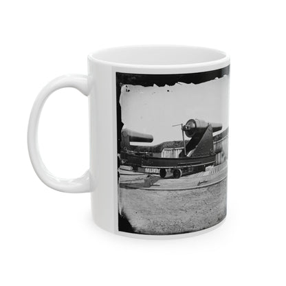 Alexandria, Virginia (Vicinity). 200 Pdr. Parrott Rifle Gun In Battery Rodgers (U.S. Civil War) White Coffee Mug