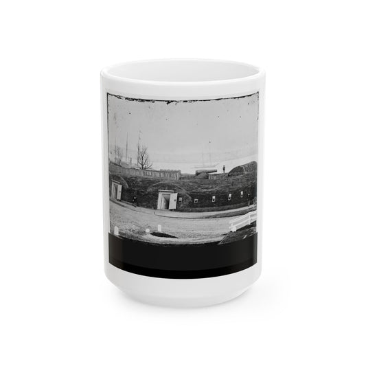 Alexandria, Virginia (Vicinity). Battery Rodgers Overlooking The Potomac Near Jones' Point (U.S. Civil War) White Coffee Mug