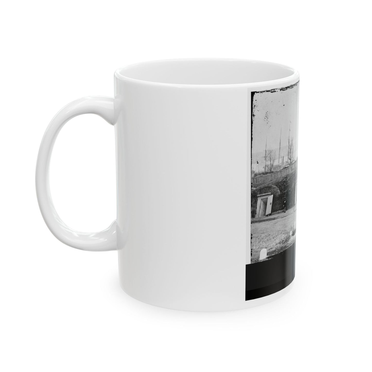 Alexandria, Virginia (Vicinity). Battery Rodgers Overlooking The Potomac Near Jones' Point (U.S. Civil War) White Coffee Mug