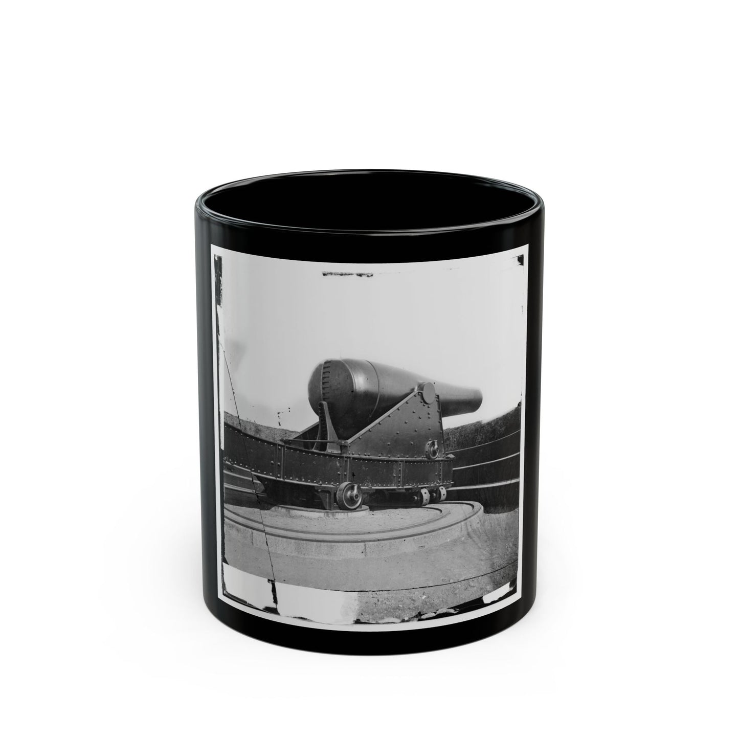 Alexandria, Virginia. 15-Inch Rodman Gun In Battery Rodgers (U.S. Civil War) Black Coffee Mug