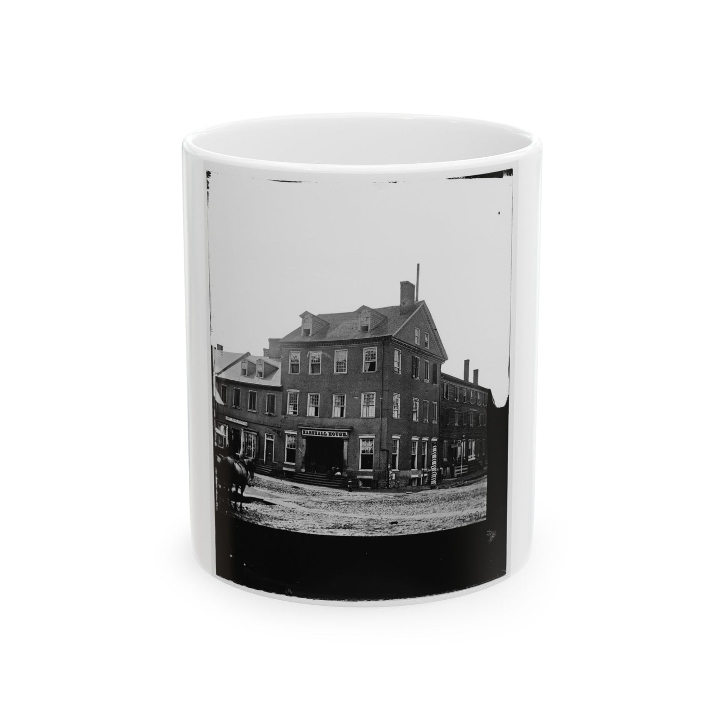 Alexandria, Virginia. Marshall House (U.S. Civil War) White Coffee Mug-11oz-The Sticker Space