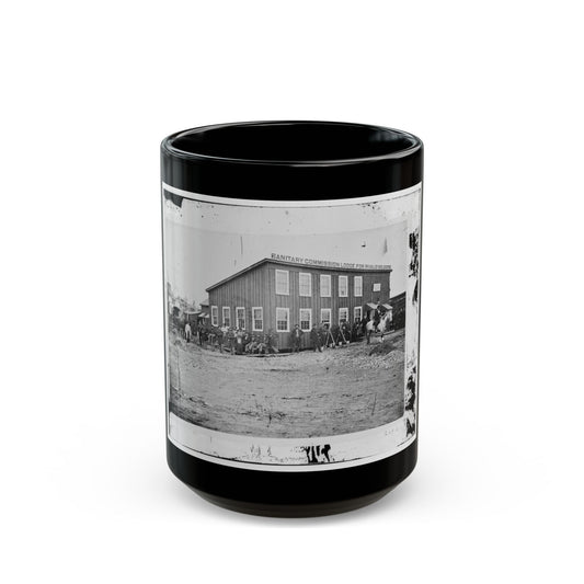 Alexandria, Virginia. Sanitary Commission Lodge (U.S. Civil War) Black Coffee Mug