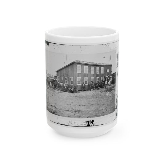 Alexandria, Virginia. Sanitary Commission Lodge (U.S. Civil War) White Coffee Mug-15oz-The Sticker Space