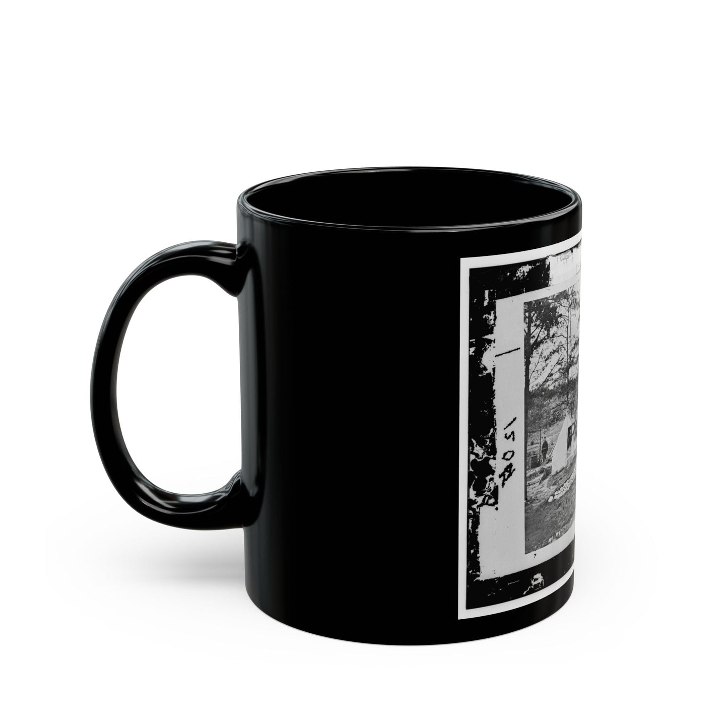 Alexandria, Virginia. Sanitary Commission Lodge. Convalescent (U.S. Civil War) Black Coffee Mug-The Sticker Space