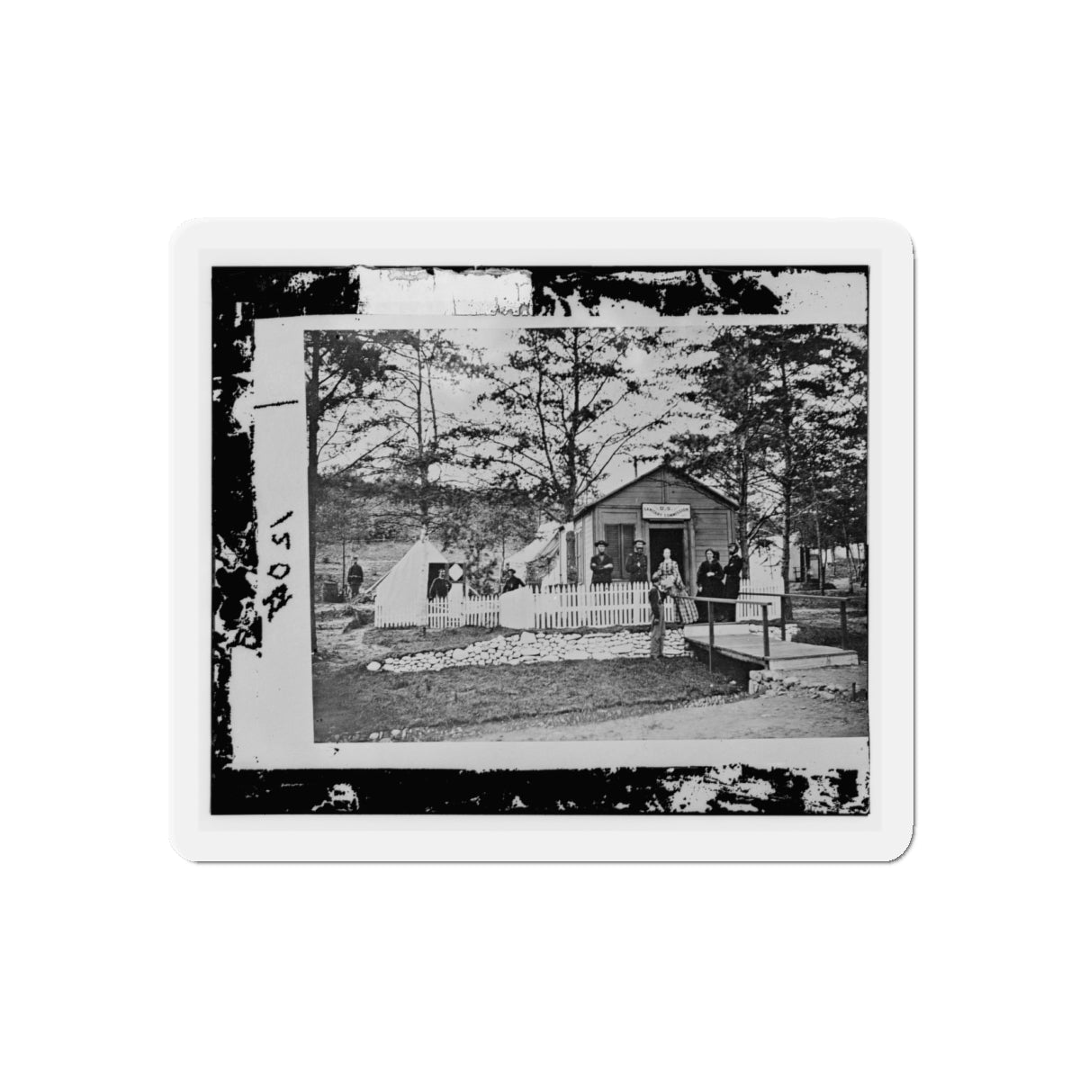 Alexandria, Virginia. Sanitary Commission Lodge. Convalescent (U.S. Civil War) Refrigerator Magnet-4" x 4"-The Sticker Space