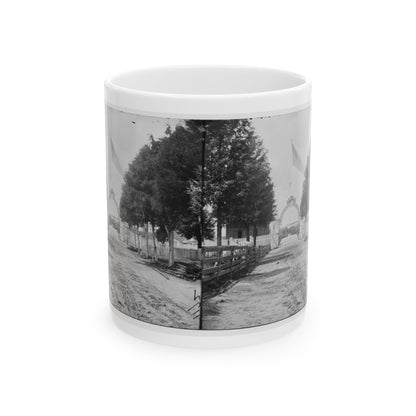 Alexandria, Virginia. Soldier's Cemetery. (U.S. Civil War) White Coffee Mug-11oz-The Sticker Space