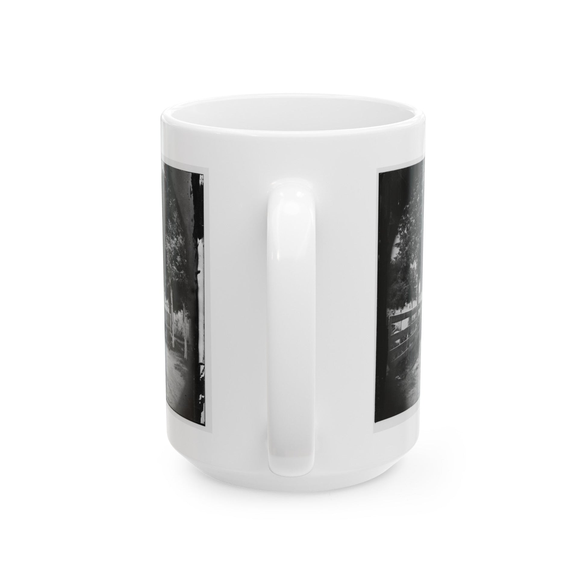 Alexandria, Virginia. Soldier's Cemetery. (U.S. Civil War) White Coffee Mug-The Sticker Space