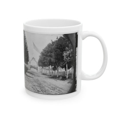 Alexandria, Virginia. Soldier's Cemetery. (U.S. Civil War) White Coffee Mug-The Sticker Space