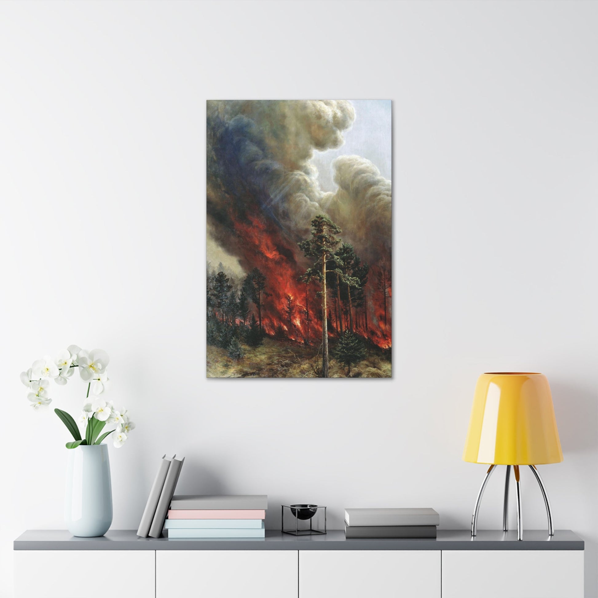 Alexei Denisov Kuzmich (1864-1926) Wildfire - 1897 - Canvas Wall Art-The Sticker Space