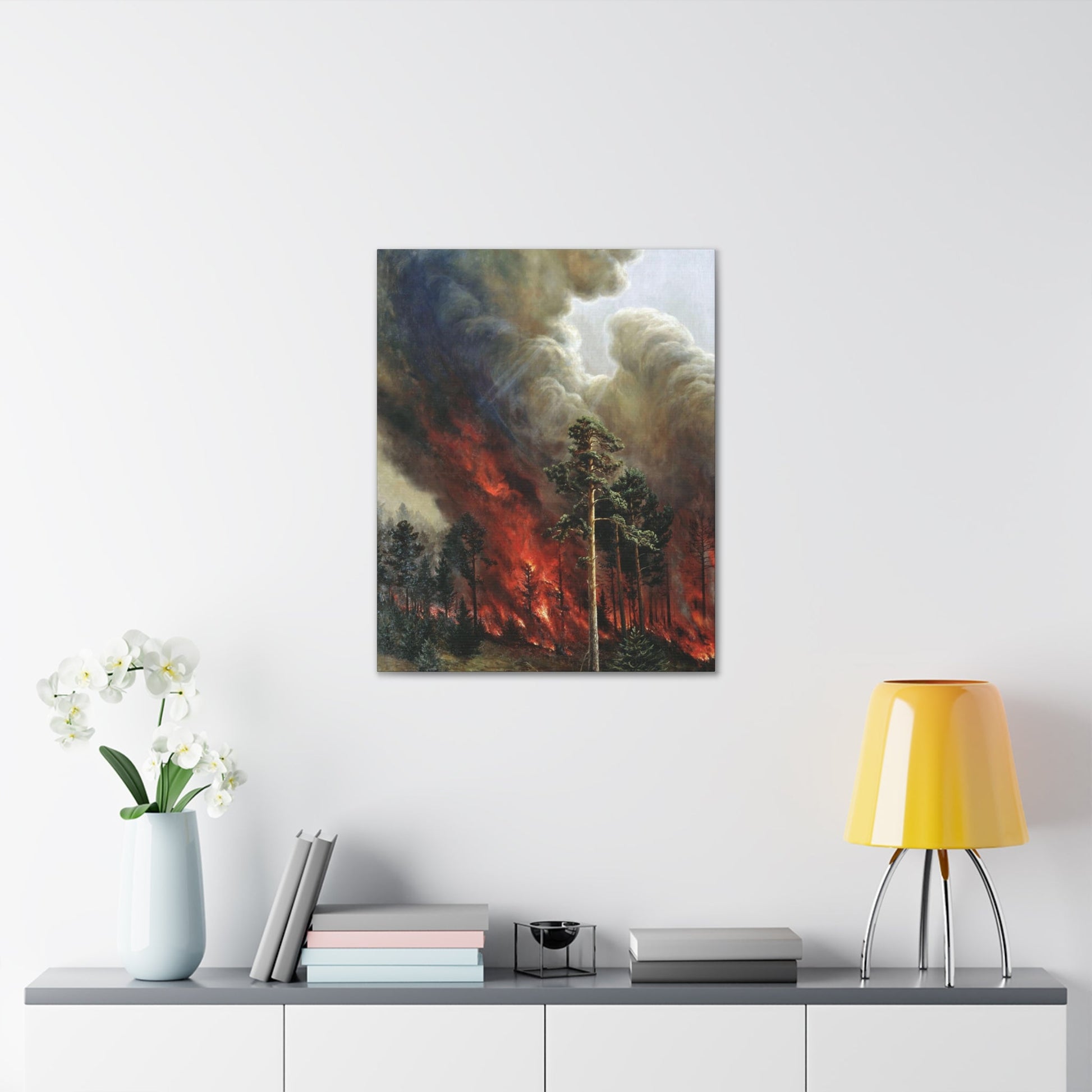 Alexei Denisov Kuzmich (1864-1926) Wildfire - 1897 - Canvas Wall Art-The Sticker Space