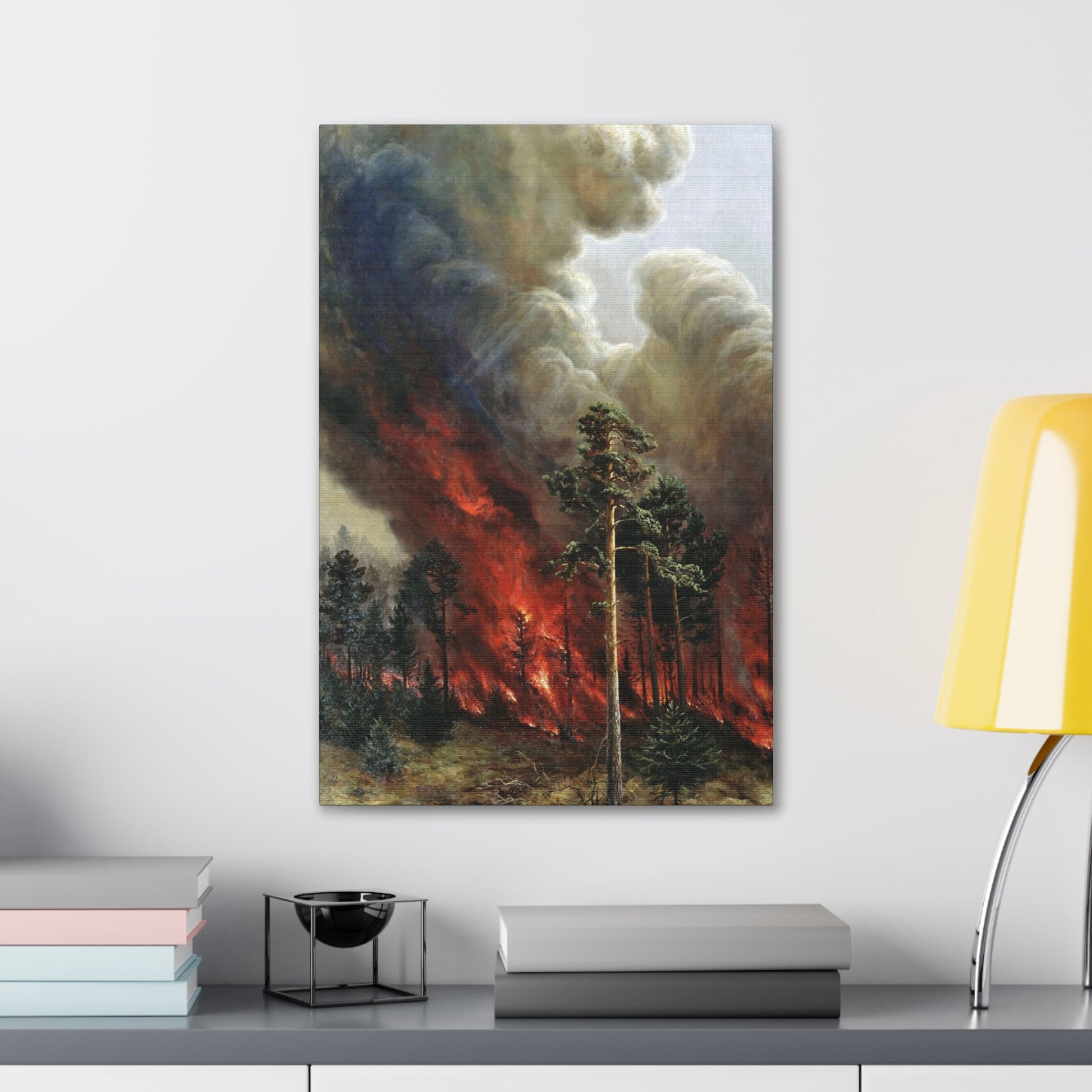 Alexei Denisov Kuzmich (1864-1926) Wildfire - 1897 - Canvas Wall Art-The Sticker Space