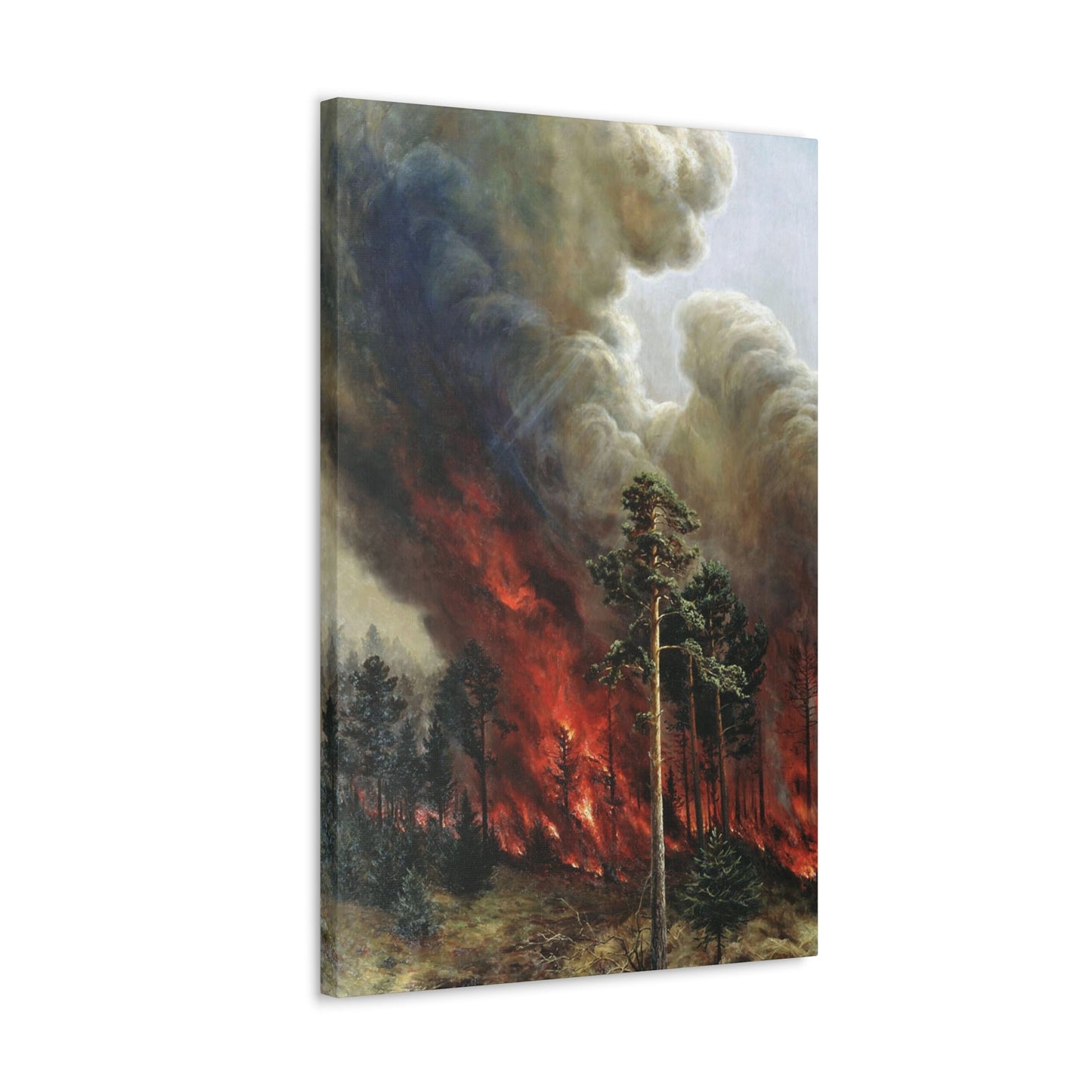 Alexei Denisov Kuzmich (1864-1926) Wildfire - 1897 - Canvas Wall Art-The Sticker Space