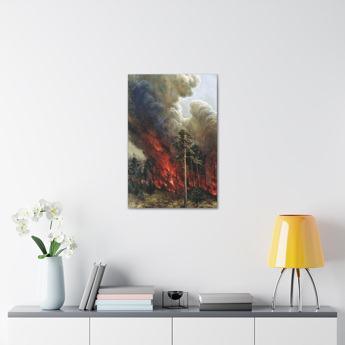 Alexei Denisov Kuzmich (1864-1926) Wildfire - 1897 - Canvas Wall Art-The Sticker Space