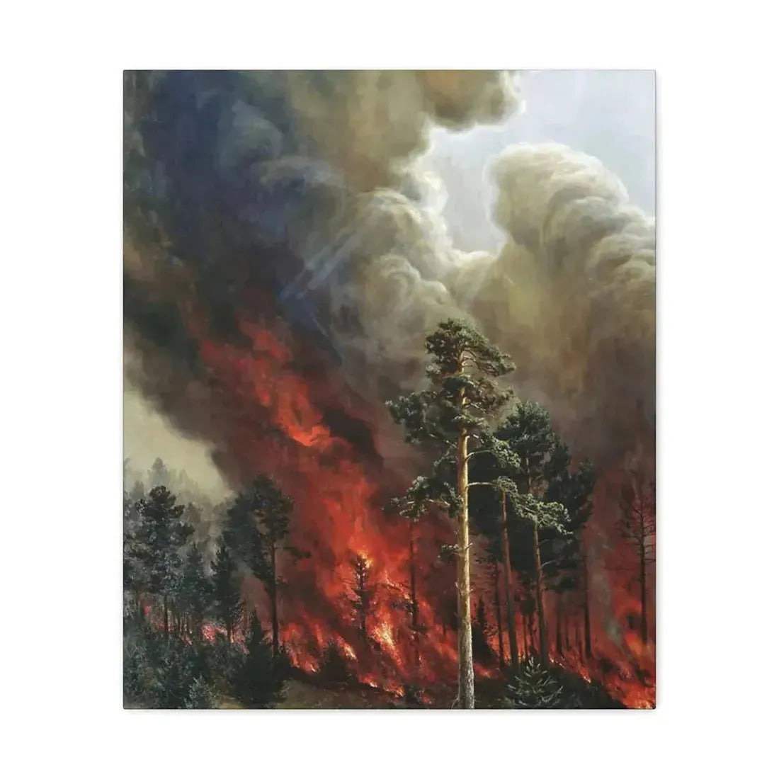 Alexei Denisov Kuzmich (1864-1926) Wildfire - 1897 - Canvas Wall Art - The Sticker Space