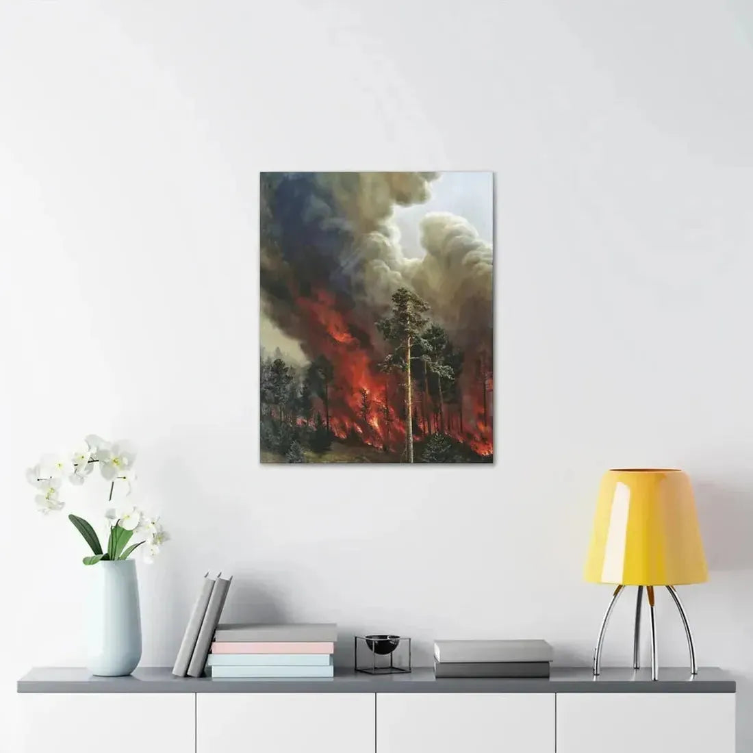 Alexei Denisov Kuzmich (1864-1926) Wildfire - 1897 - Canvas Wall Art - The Sticker Space