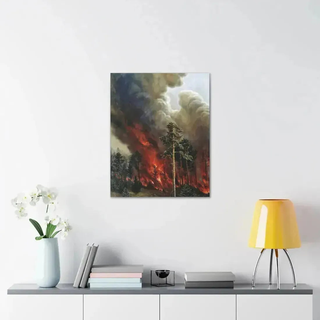 Alexei Denisov Kuzmich (1864-1926) Wildfire - 1897 - Canvas Wall Art - The Sticker Space