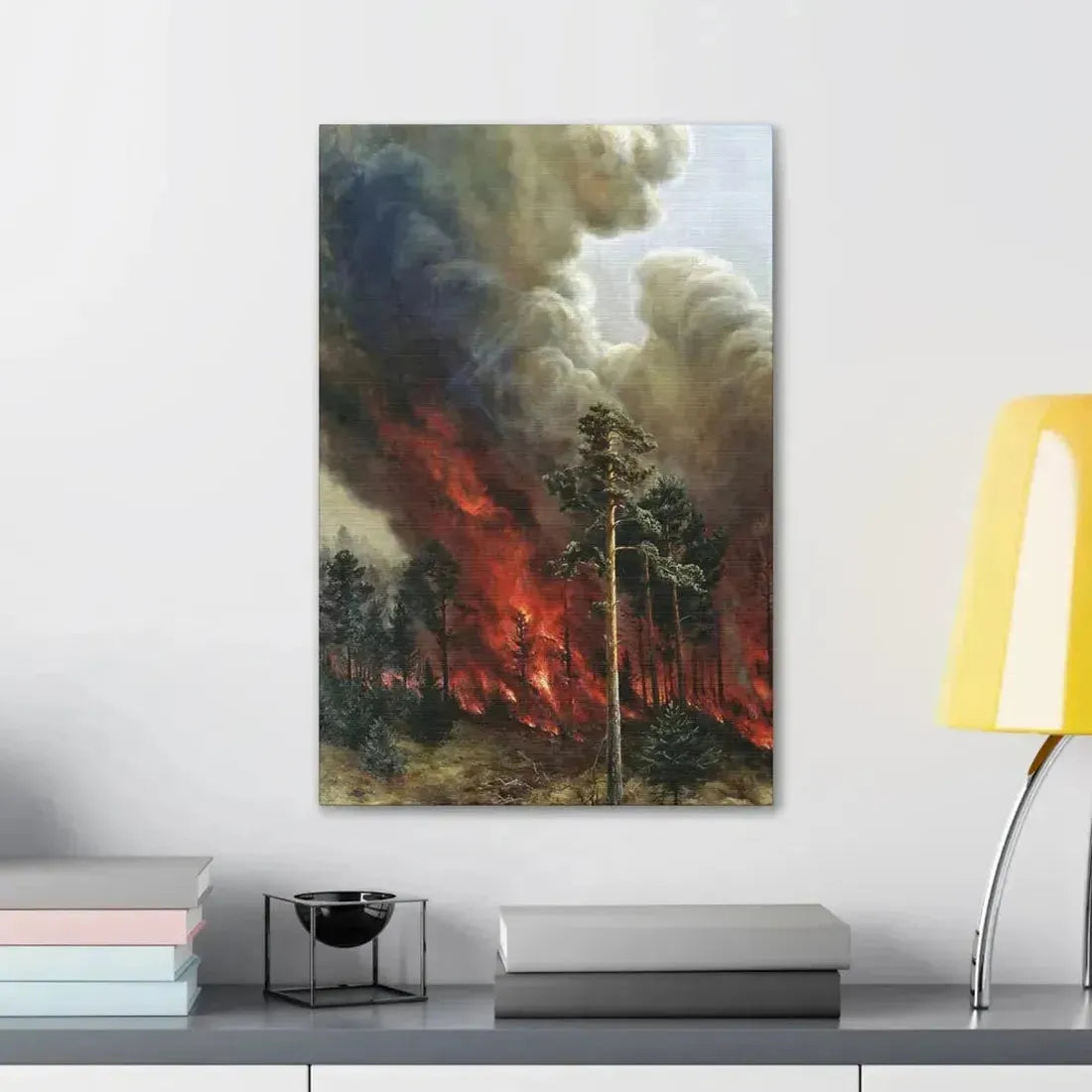 Alexei Denisov Kuzmich (1864-1926) Wildfire - 1897 - Canvas Wall Art - The Sticker Space