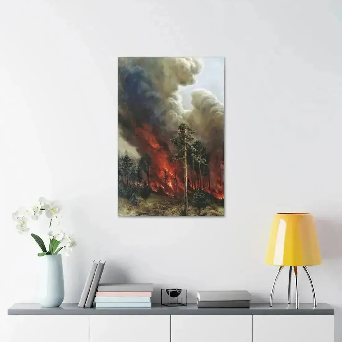Alexei Denisov Kuzmich (1864-1926) Wildfire - 1897 - Canvas Wall Art - The Sticker Space