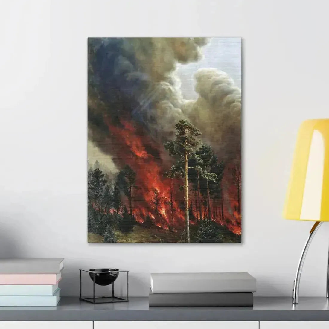 Alexei Denisov Kuzmich (1864-1926) Wildfire - 1897 - Canvas Wall Art - The Sticker Space