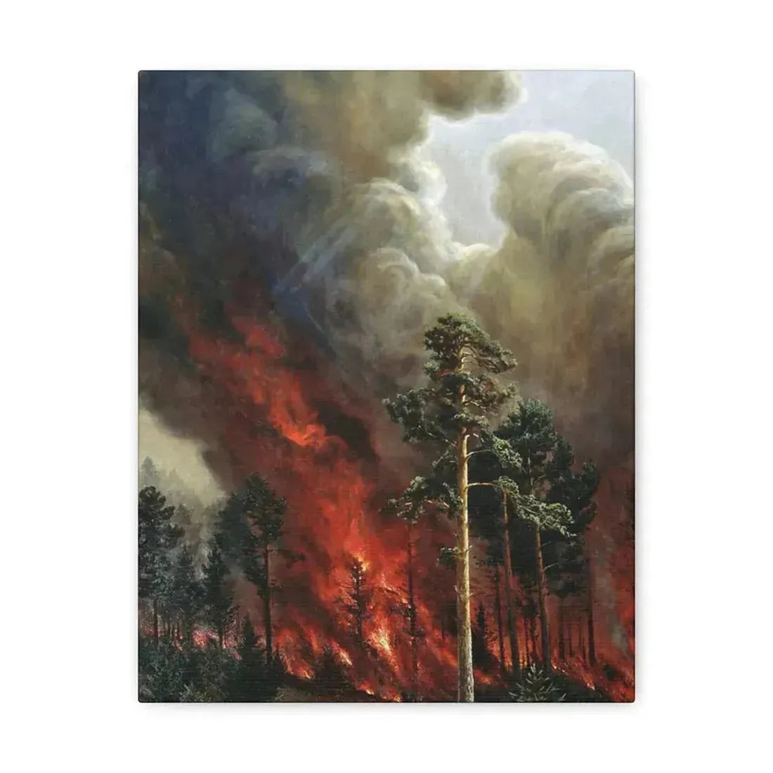 Alexei Denisov Kuzmich (1864-1926) Wildfire - 1897 - Canvas Wall Art - The Sticker Space