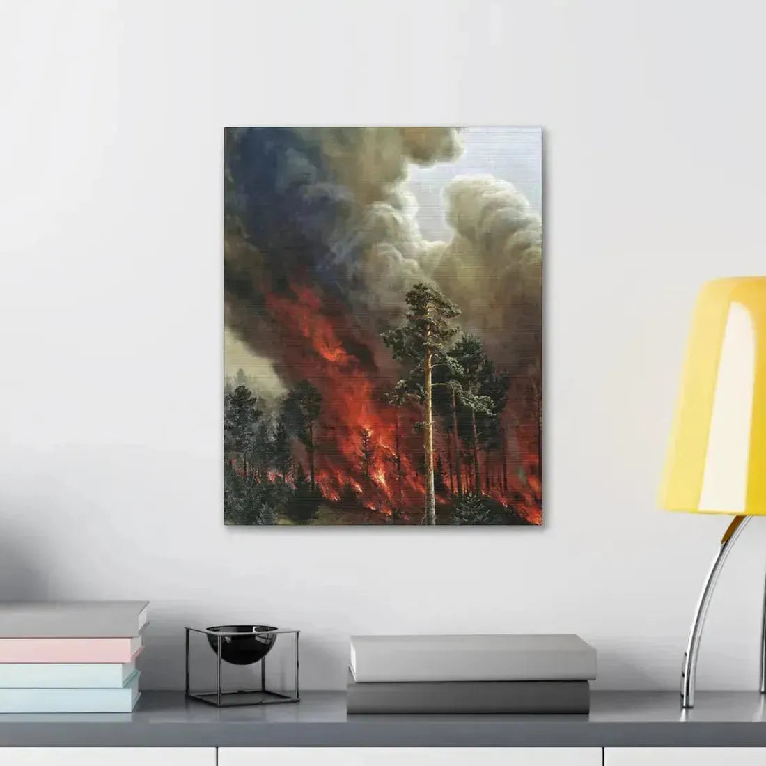 Alexei Denisov Kuzmich (1864-1926) Wildfire - 1897 - Canvas Wall Art - The Sticker Space