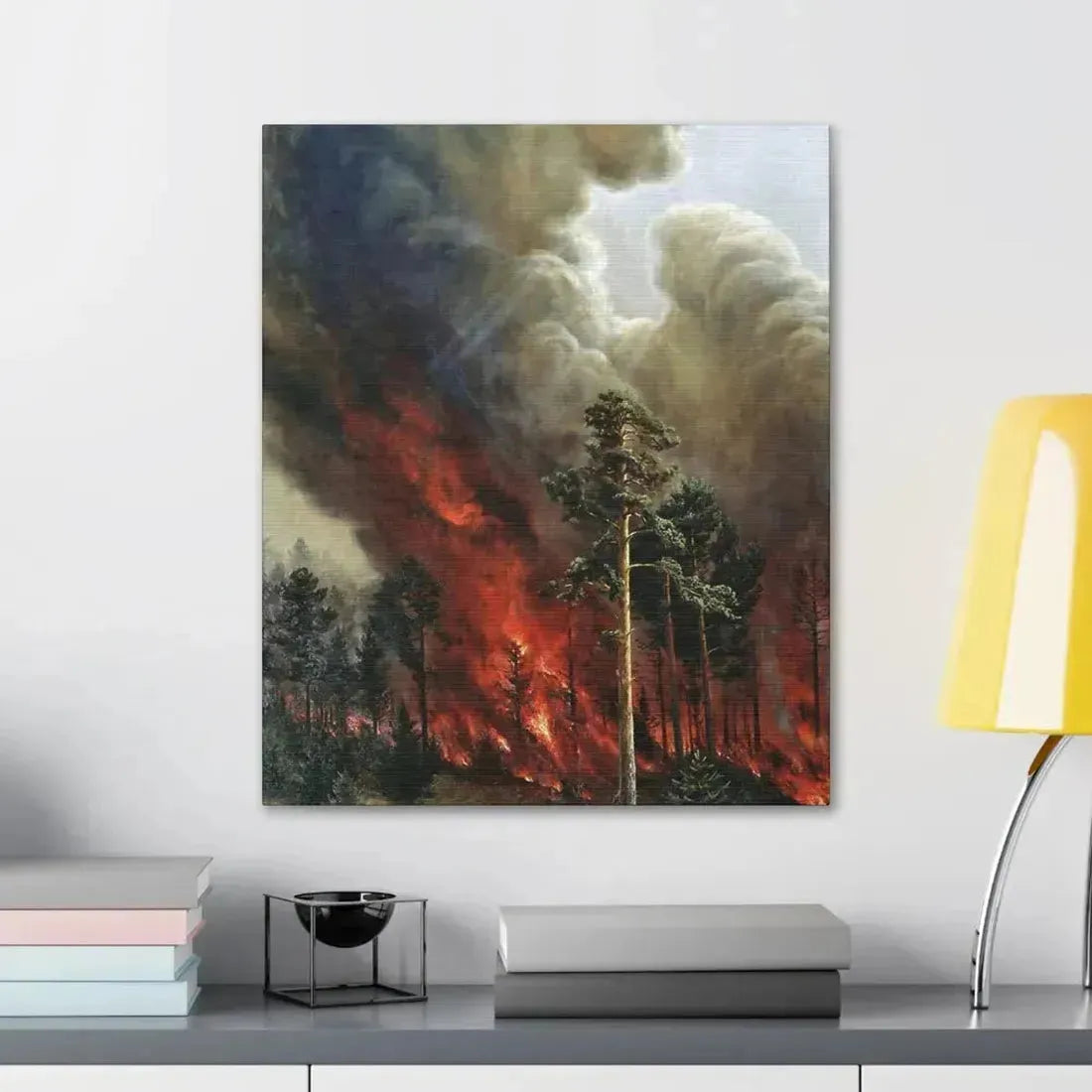 Alexei Denisov Kuzmich (1864-1926) Wildfire - 1897 - Canvas Wall Art - The Sticker Space